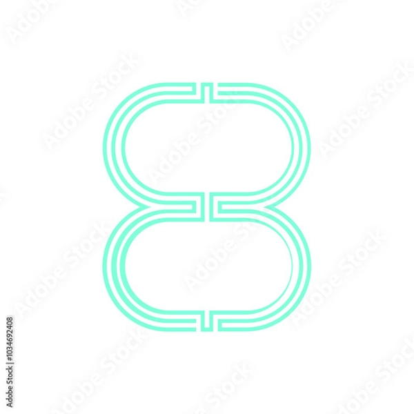 Fototapeta Monogram 8. Number 8. Number 8 design logo. Monogram letter mark 8 logo design. Monogram design vector logo. Monogram number 8 logo design. Simple number 8 monogram. Monogram 8 design logo. 