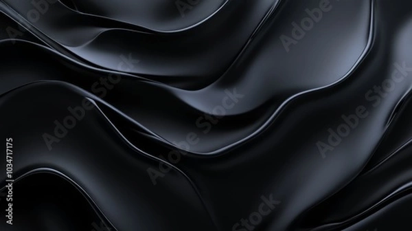 Fototapeta A vast, sleek black texture with faint
