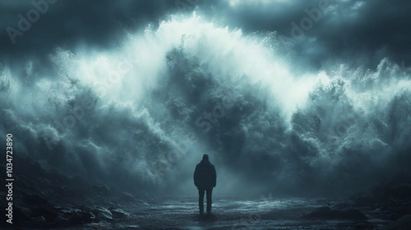 Obraz Confronting the Whirling Abyss of Nature’s Fury Unleashed