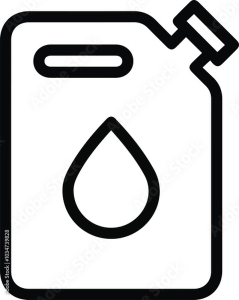 Fototapeta Oil icon symbol vector image Illustration
