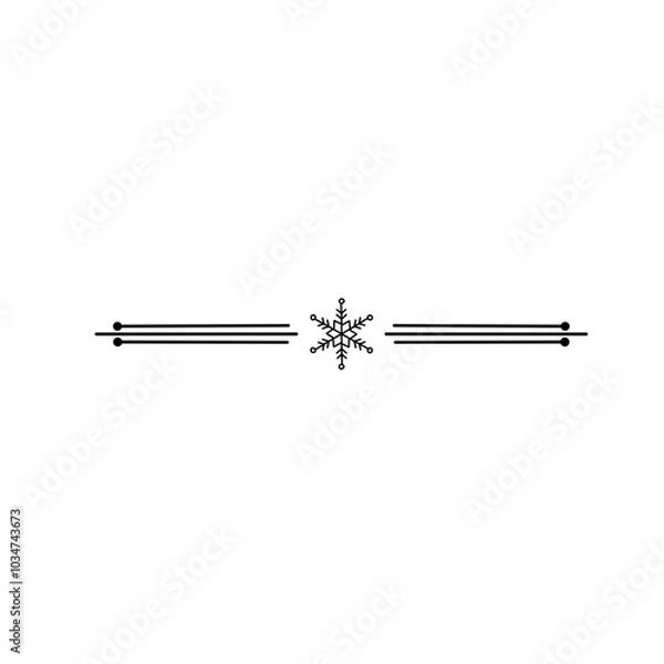 Obraz snowflake divider line