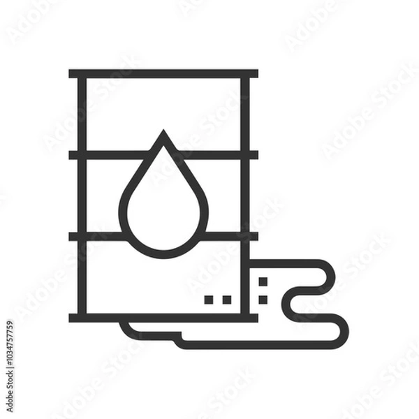 Fototapeta Oil icon symbol vector image Illustration
