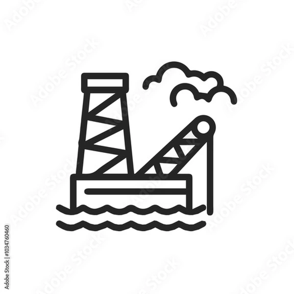 Fototapeta Oil icon symbol vector image Illustration
