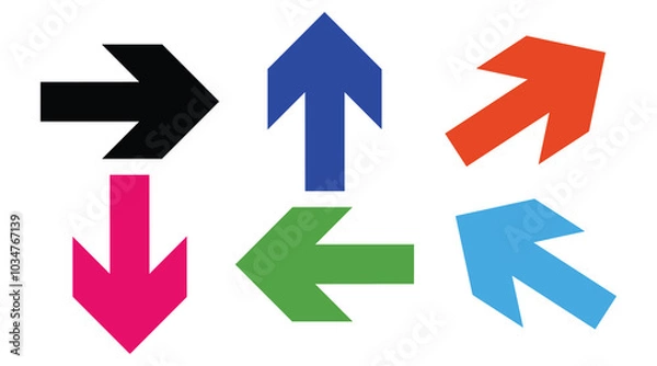 Obraz Arrow Icons Set. Simple and Minimal Icons Pointing Up, Down, Left, and Right use for business purpose