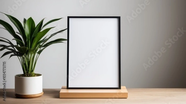 Fototapeta Combine the power of mobile wallets and the scan stand mockup to showcase QR codes for secure, cashless transactions. Ideal for digital payments in smart shops and the cashless economy