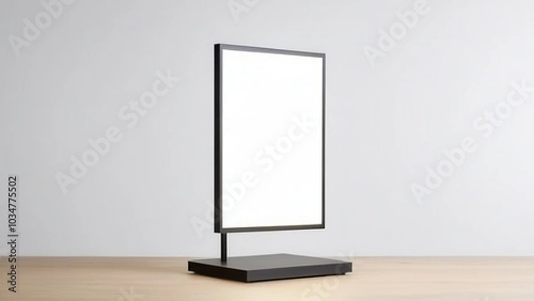 Fototapeta Combine the power of mobile wallets and the scan stand mockup to showcase QR codes for secure, cashless transactions. Ideal for digital payments in smart shops and the cashless economy