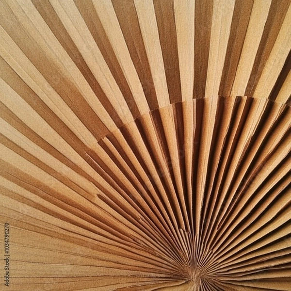 Fototapeta Corrugated palm leaf closeup