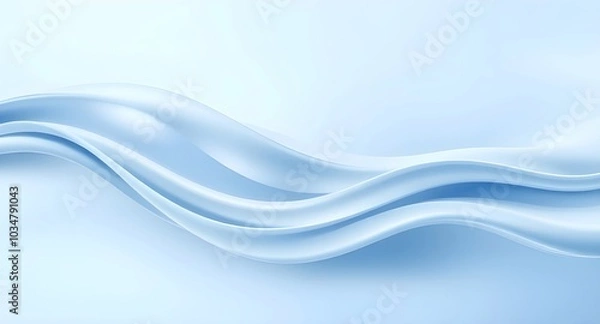 Obraz abstract 3d rendered blue waves background 