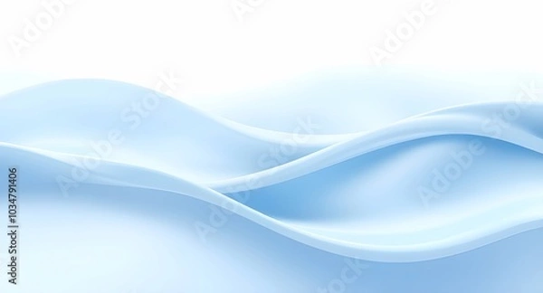 Obraz 3d rendered abstract light blue fluid waves background