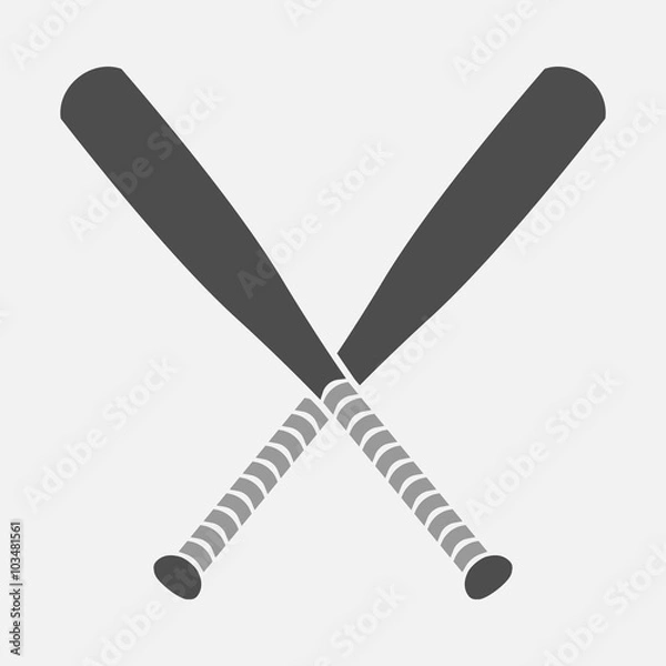 Obraz Baseball bat vector icon