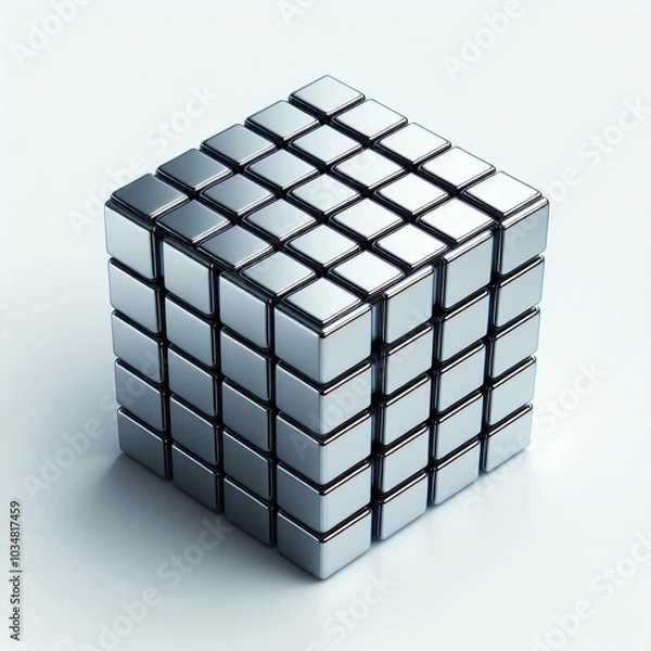 Obraz Metallic Cube Puzzle