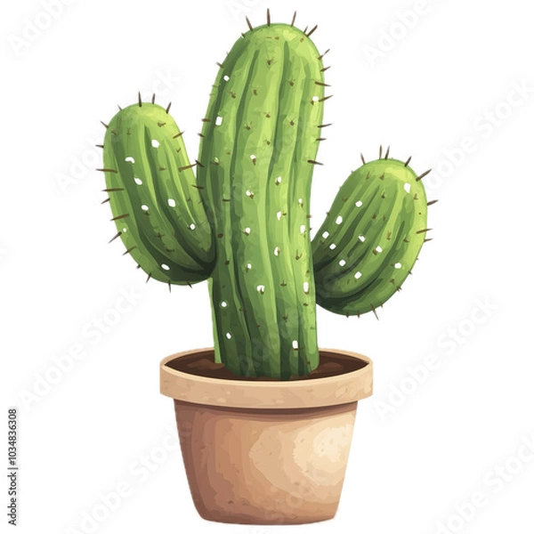 Obraz Cactus cartoon style 