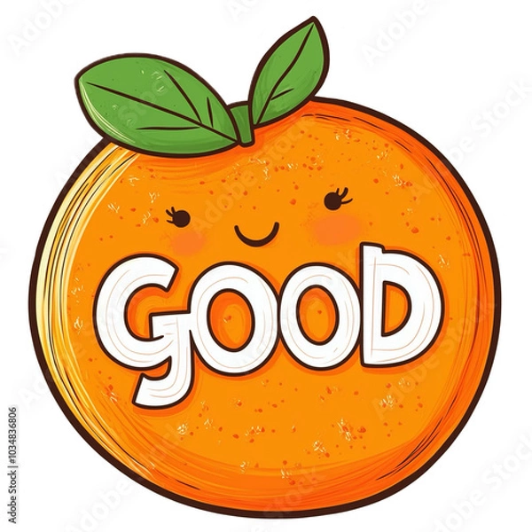 Obraz orange juice label