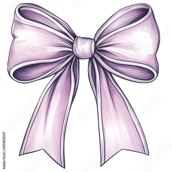 Obraz pink ribbon bow