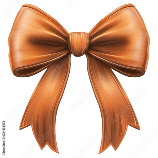 Obraz red bow isolated on white