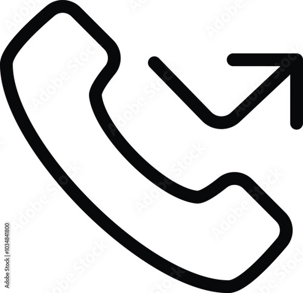 Fototapeta Missed Call Telephone Icon, Phone Call Sign, Telephone Call Symbol, Technology Related Icon Vector Illustration