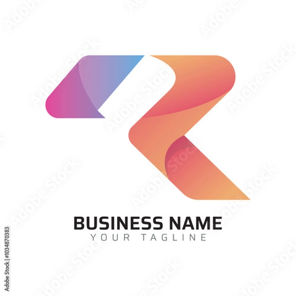 Obraz R Premium Gradient Letter Logo 