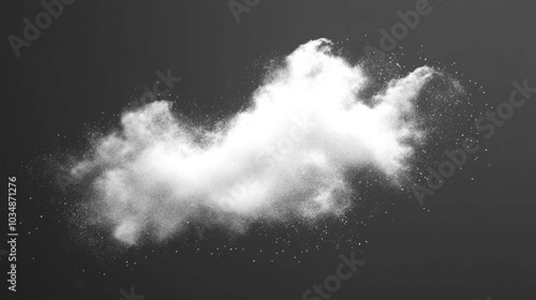 Fototapeta Rough white dust particle texture in a 3D cartoon rendering
