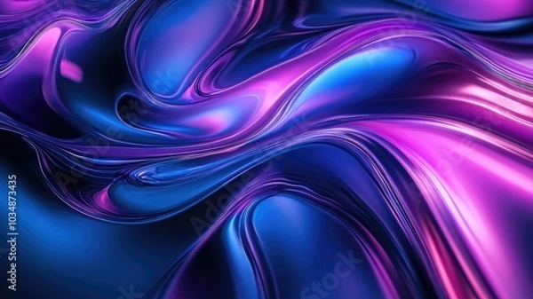Fototapeta Abstract Swirling Pattern of Blue and Purple Hues