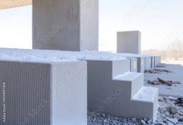 Fototapeta Insulating concrete Concrete with added insulation materials suc