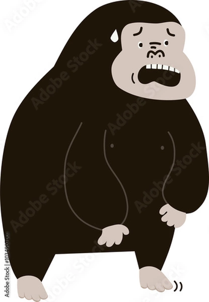 Obraz funny cartoon gorilla 