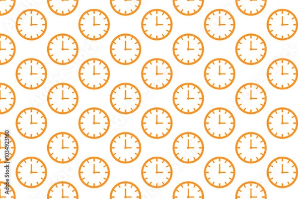 Fototapeta Clock pattern . Golden clock pattern . Clock background . Vector illustration