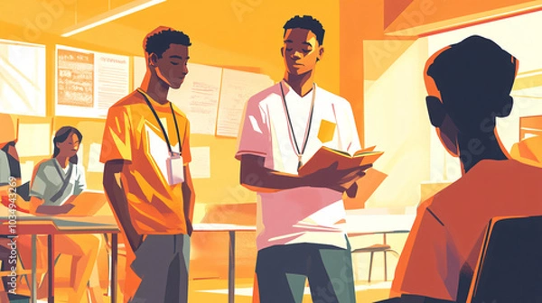 Obraz An inspiring visual showcasing mentorship programs in high schools.