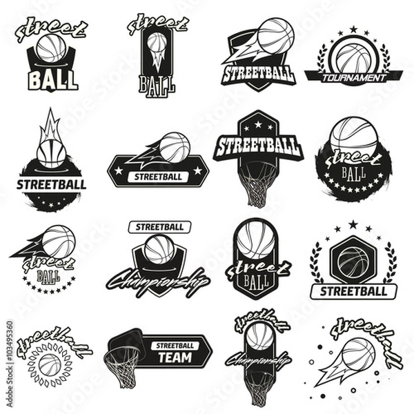 Obraz Streetball logo set