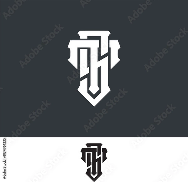 Fototapeta TS, ST, monogram initial Letter Logo