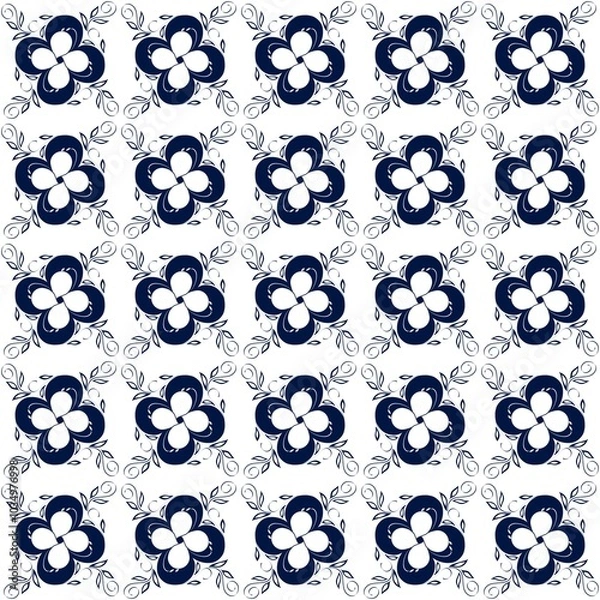 Fototapeta seamless floral pattern