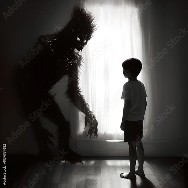 Obraz Monster scare boy