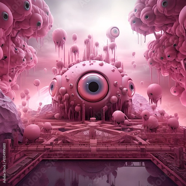 Obraz Giant pink eye 