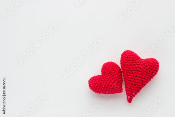 Obraz heart crocheted from threads