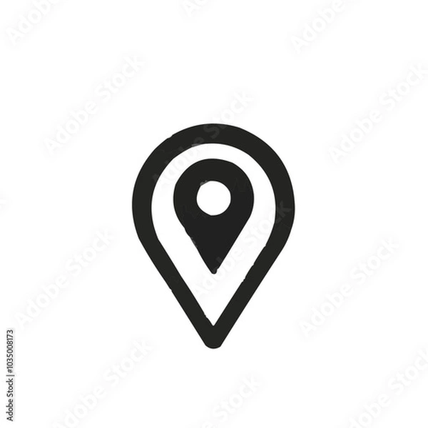 Obraz Location pin icon in a minimalist design