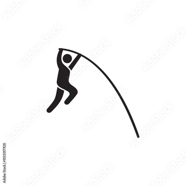 Obraz pole vault icon symbol sign vector