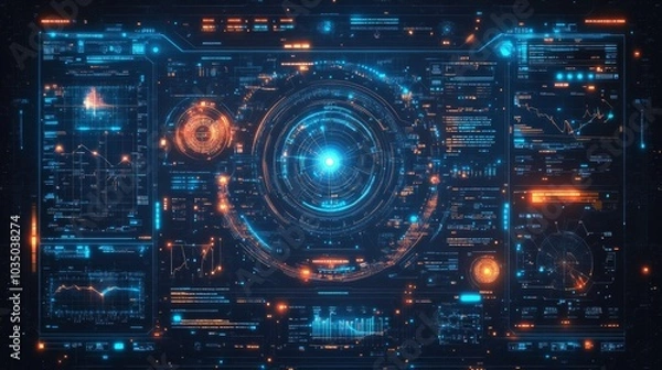 Obraz Futuristic Digital Interface