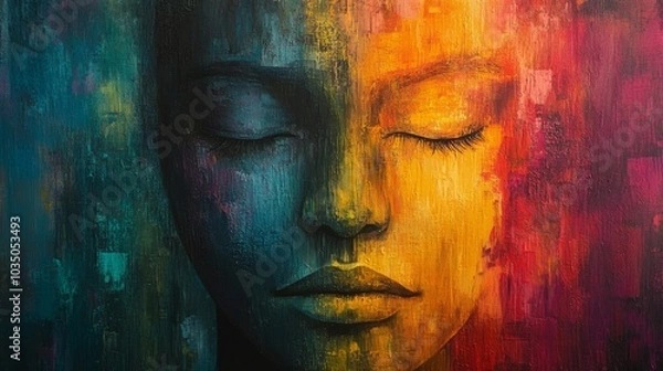 Fototapeta Abstract Colorful Portrait