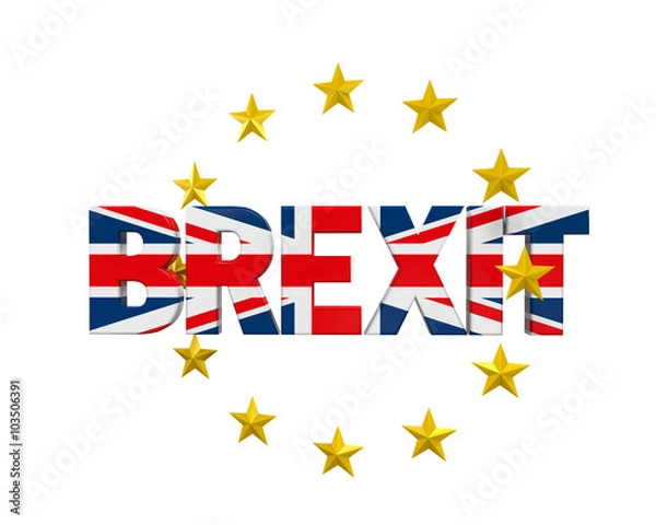 Obraz Brexit Text Isolated