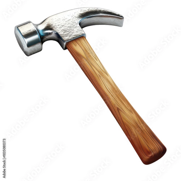 Fototapeta A framing hammer clipart, hardware tool, milled face. Illustration, png isolated on an empty background