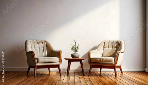 Fototapeta コーヒーテーブルとソファ