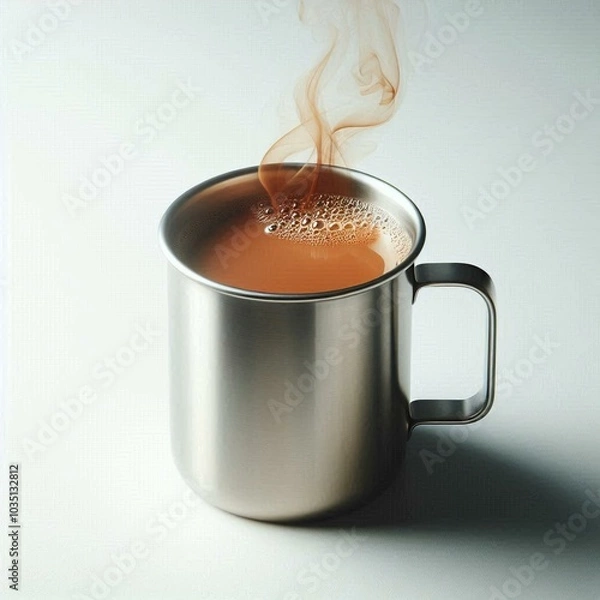 Obraz Hot Beverage in Metallic Mug
