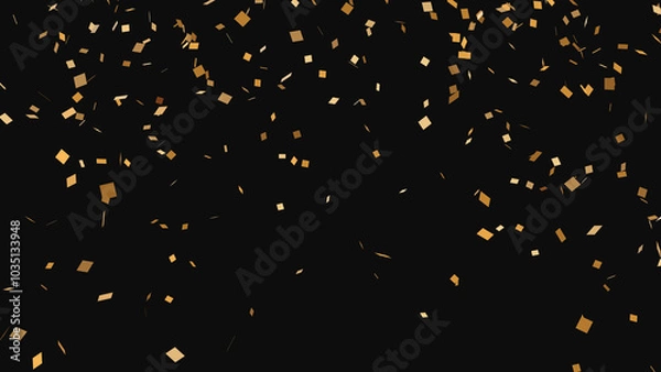 Fototapeta A background illustration of a golden confetti.
