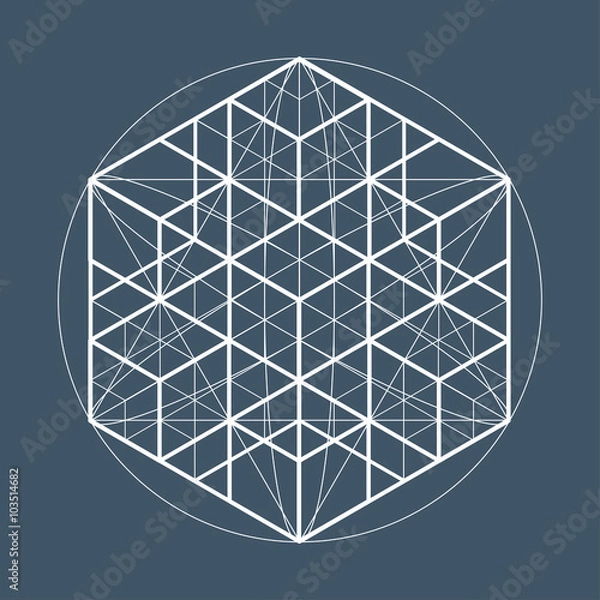 Fototapeta Sacred geometry symbol or element
