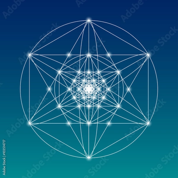 Fototapeta Sacred geometry symbol or element
