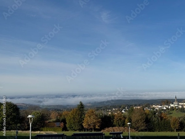 Obraz View on the City Schöneck, Vogtland, Saxony