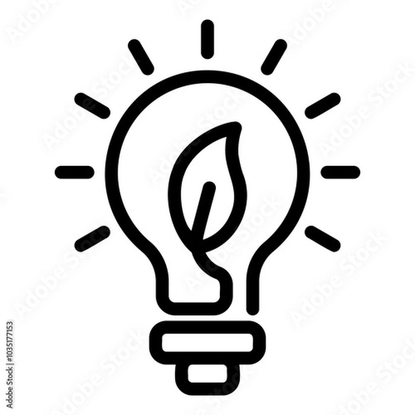 Fototapeta ecology icon or logo ilustration for website. Perfect use for web, pattern, design, app, etc.