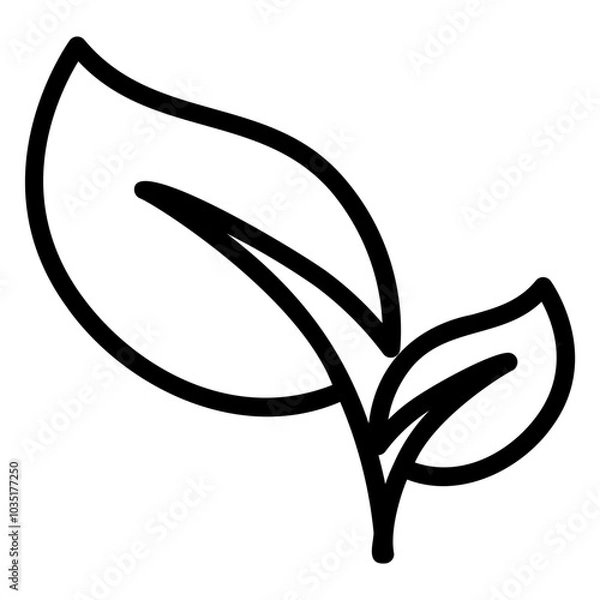 Fototapeta ecology icon or logo ilustration for website. Perfect use for web, pattern, design, app, etc.