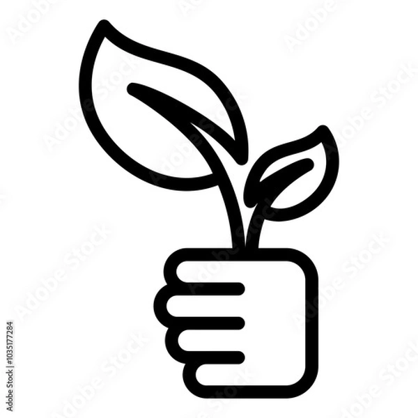 Fototapeta ecology icon or logo ilustration for website. Perfect use for web, pattern, design, app, etc.