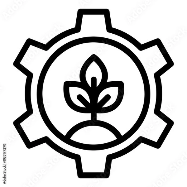 Fototapeta ecology icon or logo ilustration for website. Perfect use for web, pattern, design, app, etc.