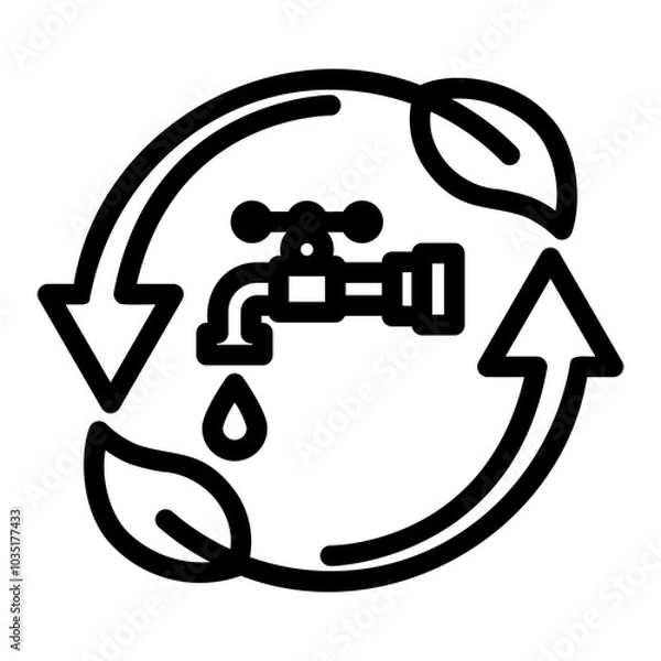 Fototapeta ecology icon or logo ilustration for website. Perfect use for web, pattern, design, app, etc.